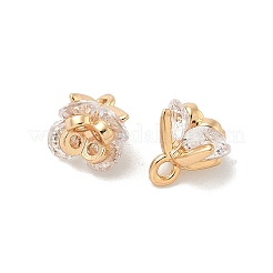 Brass Micro Pave Cubic Zirconia Charms&nbsp;KK-B166-06G