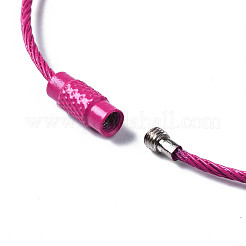 Spray Painted 201 Stainless Steel Wire Cable Keychains&nbsp;BJEW-T019-01H