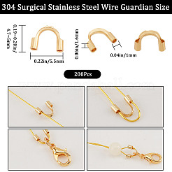200Pcs 304 Surgical Stainless Steel Wire Guardian and Protectors&nbsp;STAS-CN0001-28