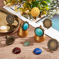 DIY Gemstone Finger Ring Making Kit&nbsp;DIY-SC0022-49