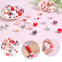 72Pcs 18 Styles Silicone Beads&nbsp;SIL-PA0001-38