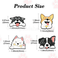 8Pcs 4 Styles Pet Dog Enamel Pins&nbsp;JEWB-CJ0002-97