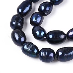 Natural Cultured Freshwater Pearl Beads Strands&nbsp;X-PEAR-N012-09Z-01