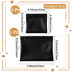 2Pcs 2 Sizes PU Imitation Leather Cosmetic Shrapnel Bags&nbsp;ABAG-WH20011-32D