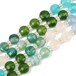 Natural Agate(Dyed & Heated) & Dyed White Jade & Tiger Eye Beads Strands&nbsp;G-Z135-B05