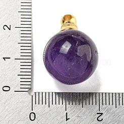 Natural Amethyst Perfume Bottle Pendants&nbsp;G-K338-22G-08