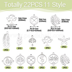 22Pcs 11 Style Stainless Steel Links Connectors&nbsp;STAS-BY0001-03