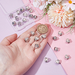 24Pcs Plated Alloy Rhinestone European Beads&nbsp;MPDL-NB0001-13