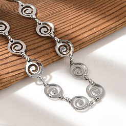 304 Stainless Steel Vortex Link Bracelets for Men & Women&nbsp;BJEW-D042-27P