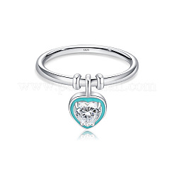 925 Sterling Silver Pave Cubic Zirconia and Enamel Finger Rings&nbsp;FS-WG58235-04