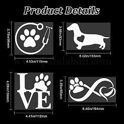 8 Sheets 4 Style Infinity Love & Bird Laser Style Plastic Adhesive Car Stickers&nbsp;STIC-GF0001-04C