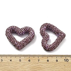 Heart Shape Polymer Clay Rhinestone Beads&nbsp;CLAY-NH0001-09A-05
