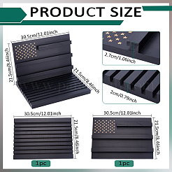 Wooden Commemorative Coin Organizer Slotted Display Stands&nbsp;ODIS-WH0086-228B