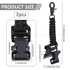 2Pcs Polyester Fiber & Iron Braided Clamp&nbsp;AJEW-FH0005-39A
