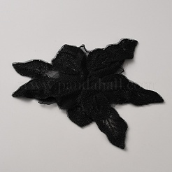 Fabric with Tube Beads and Pearl Beads & Sequins Patches&nbsp;DIY-WH0671-430A