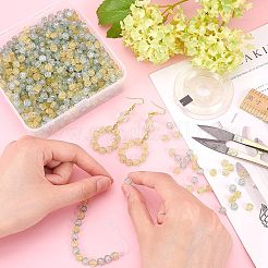 2 Colors Plating Transparent Acrylic Beads&nbsp;TACR-CA0001-03