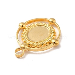 Ion Plating(IP) 304 Stainless Steel Pendant Cabochon Settings&nbsp;STAS-I197-005G