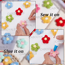 48Pcs 8 Colors Hand-woven Cotton Ornament Accessories&nbsp;DIY-CY0002-57A