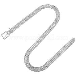 Alloy Full Crystal Rhinestone 5-Row Chain Belts&nbsp;AJEW-WH20019-49P