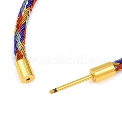 Braided Steel Wire Bracelet Making&nbsp;KK-CBA6056-03C-G