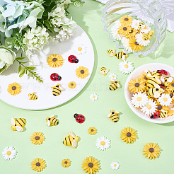 100Pcs 10 Styles Resin Cabochons&nbsp;FIND-SC0022-30