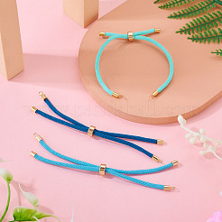 3Pcs Polyester Braided Round Cord Slider Bracelet Making&nbsp;MAK-TA0001-38A