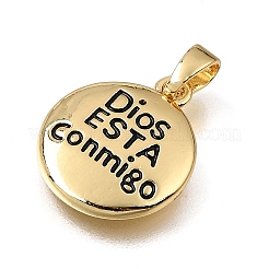 Brass with Black Enamel Pendants&nbsp;KK-CBAA632-35G