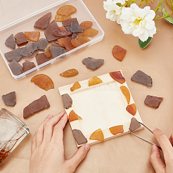 60Pcs 3 Colors Matte Mosaic Tiles Glass Cabochons&nbsp;DIY-NB0006-30