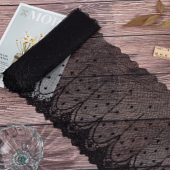 Flower Pattern Polyester Mesh Tulle Fabric&nbsp;DIY-WH0308-323A