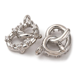 Brass Micro Pave Cubic Zirconia Pendants&nbsp;KK-P308-07P