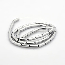 Grade A Electroplate Non-magnetic Synthetic Hematite Column Beads Strands&nbsp;G-M066-02