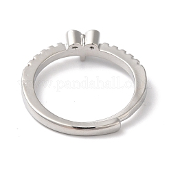 Rack Plating Brass Clear Cubic Zirconia Constellation Adjustable Rings for Women&nbsp;RJEW-S407-08P-06