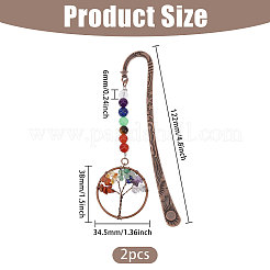 2Pcs Tibetan Style Alloy Hook Bookmarks&nbsp;AJEW-GL0003-51