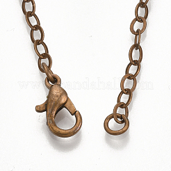 Brass Cable Chain Necklace Making&nbsp;MAK-T006-05R