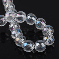 Electroplate Glass Beads Strands&nbsp;EGLA-Q062-8mm-A09