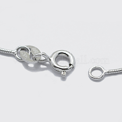 Anti-Tarnish Rhodium Plated 925 Sterling Silver Chain Necklaces&nbsp;STER-F039-10P