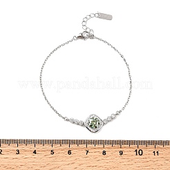 925 Sterling Silver Link Bracelets for Women&nbsp;BJEW-D346-01A-P