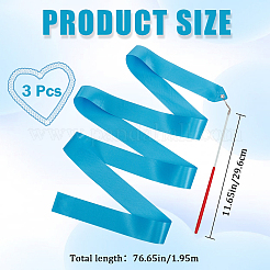 3Pcs Polycotton Dance Ribbons with Wand&nbsp;AJEW-CN0004-17