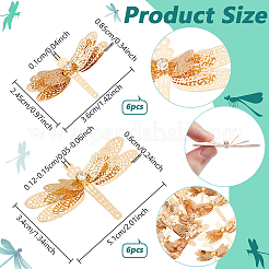 12Pcs 2 Styles Brass Filigree Joiners Links&nbsp;KK-NB0003-93LP