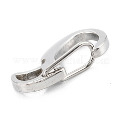 Non-Tarnish 304 Stainless Steel Push Gate Snap Keychain Clasp Findings&nbsp;STAS-C024-19P