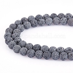 Unwaxed Natural Lava Rock Bead Strands&nbsp;G-F309-8mm