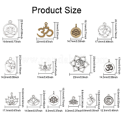 56Pcs 5 Style Chakra Alloy Pendant&nbsp;FIND-CA0006-88