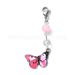Printed Alloy Butterfly Pendant Decorations&nbsp;HJEW-JM01678