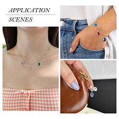 20Pcs AB Color Plated Transparent Glass Pendants&nbsp;PALLOY-TADJ00020