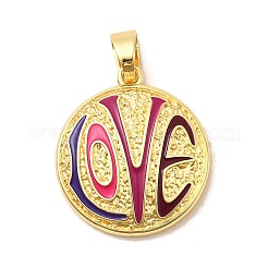 Brass Enamel Pendants&nbsp;KK-I378-19G-A