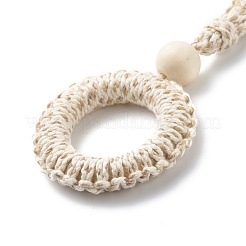 Ring Macrame Cotton Cord Pendant Decorations&nbsp;HJEW-JM00752