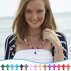 300Pcs 15 Colors Opaque Acrylic Beads&nbsp;SACR-UN0001-04
