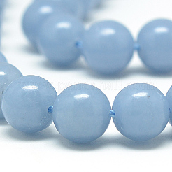 Natural Angelite Beads Strands&nbsp;G-S264-13-8mm