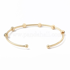 Brass Cuff Bangles&nbsp;BJEW-A134-02G-07