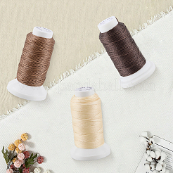 3 Rolls 3 3 Colors Flat Waxed Polyester Cord&nbsp;OCOR-CL0001-12A